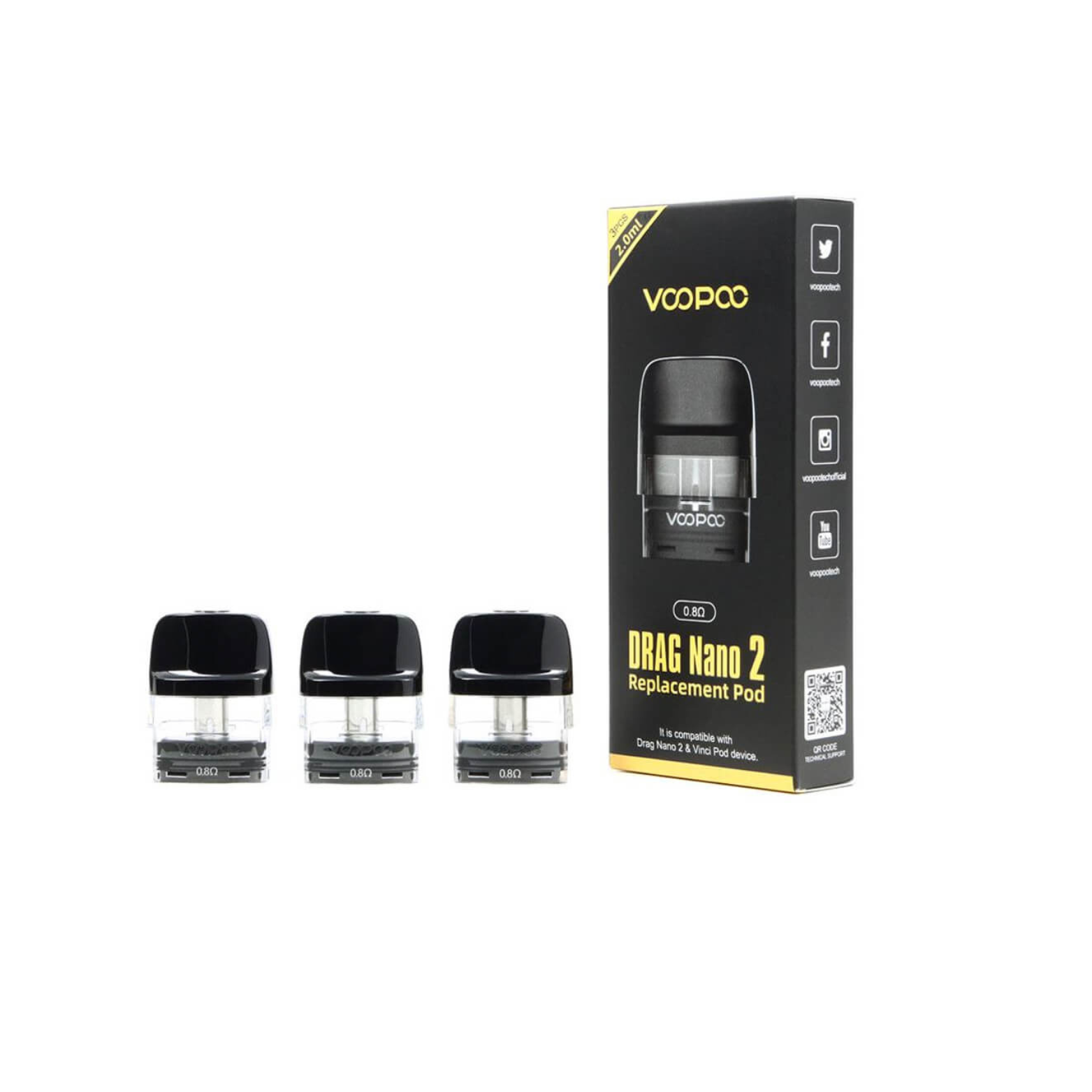 Voopoo Drag Nano 2 Replacement Pods